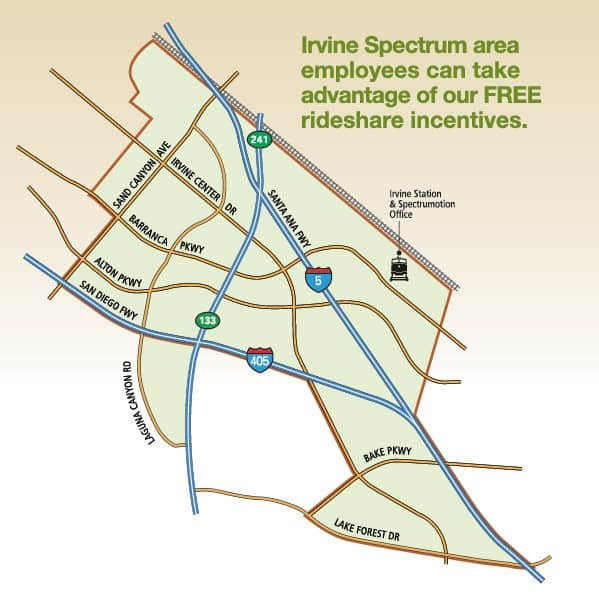 Irvine Spectrum Service Area Map