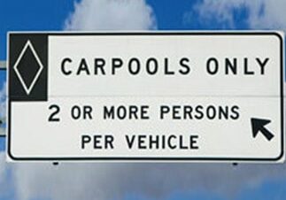 Carpool Freeway Sign